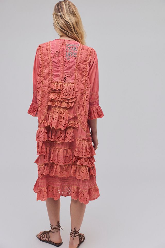 Robe midi à volants œillets Carmen Magnolia Pearl #1