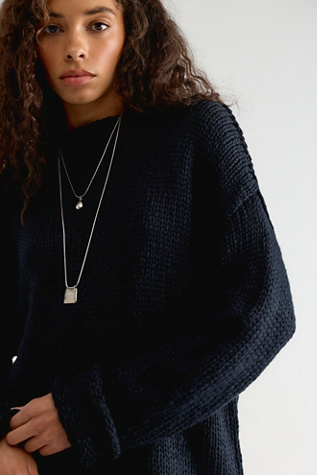 Женские свитеры Free People Opal Rollneck Knit Tunic, цвет: Чёрный — фото 4