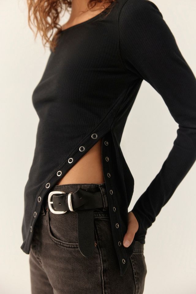 Over You Asymmetric Long Sleeve Top #1