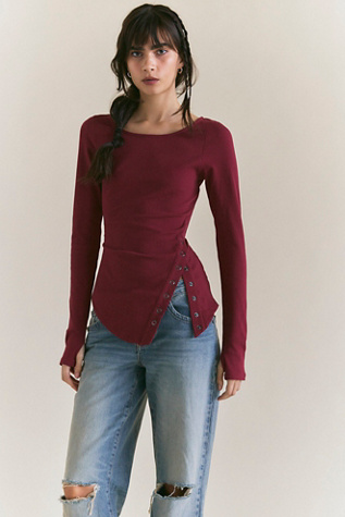 Over You Asymmetric Long Sleeve Top by Free People