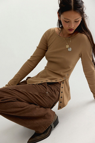 Over You Asymmetric Long Sleeve Top