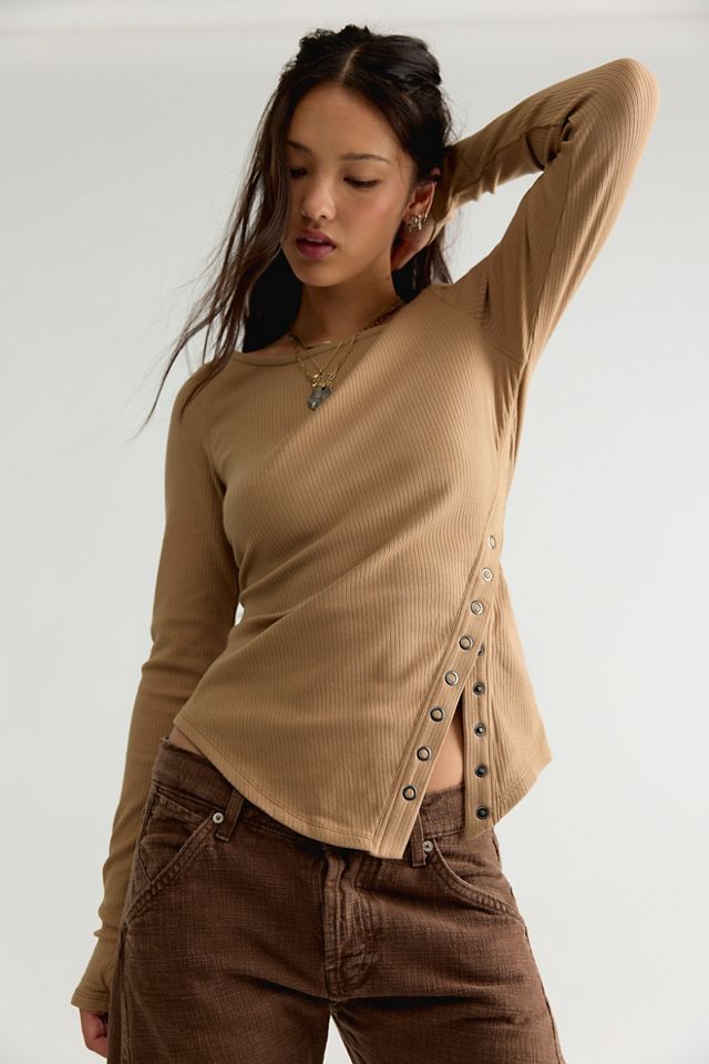 Over You Asymmetric Long Sleeve Top #3