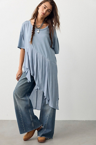 Женская футболка Free People Sedona Maxi, цвет: Небесно-голубой — фото 3