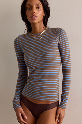Just Enough Stripe Crew Neck Long Sleeve