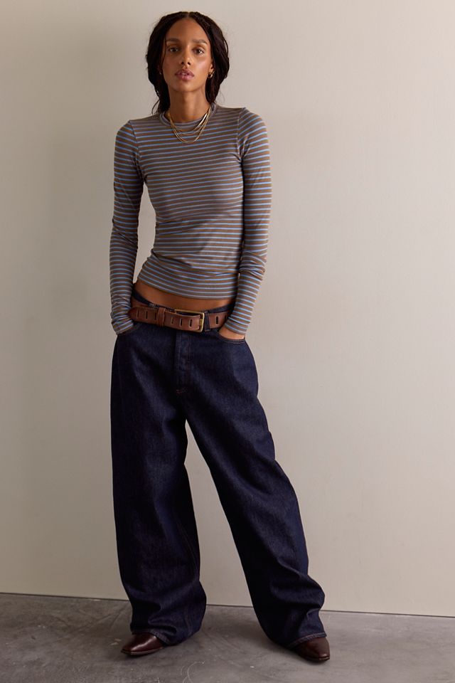 Just Enough Stripe Crew Neck Long Sleeve #2