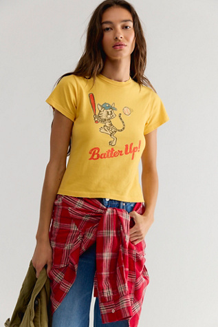 Daydreamer Batter Up Kitty Vintage Tee