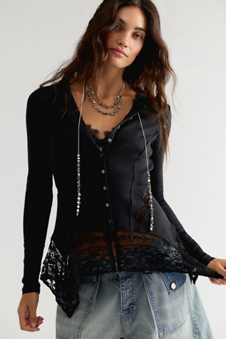 Женские кардиганы Free People Melody Cardi, цвет: Чёрный — фото 4