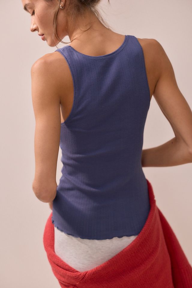 Fresh In Love Pointelle Scoop Neck Tank #1
