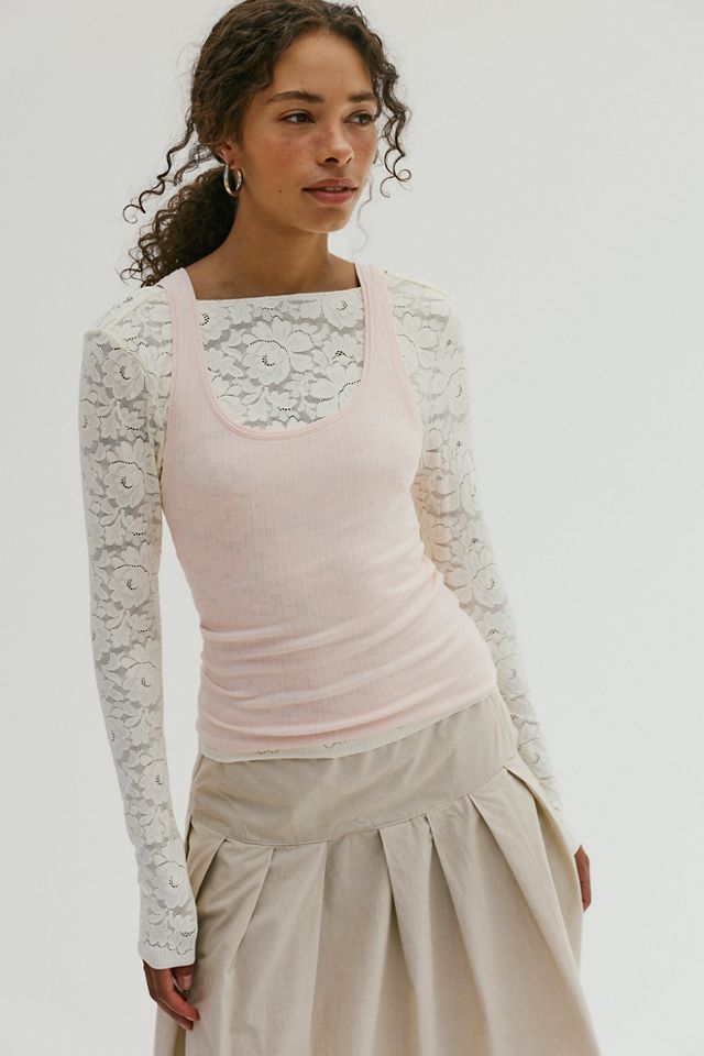 Fresh In Love Pointelle Scoop Neck Tank #4