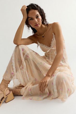 LoveShackFancy Thalienne Silk Midi Dress