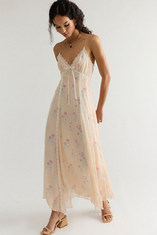 Женское платье LoveShackFancy Thalienne Silk Midi, цвет: Кленовый — фото 4
