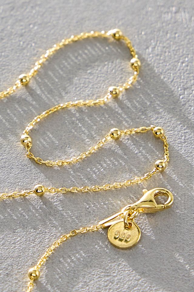Daisy London Gold Plated Beaded Chain Necklace #1
