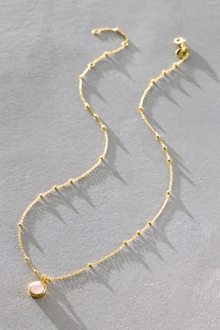 Daisy London Gold Plated Healing Stone Necklace