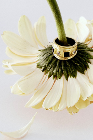 Женское кольцо Daisy London Gold Plated Chunky Stone, цвет: Золотой — фото 5