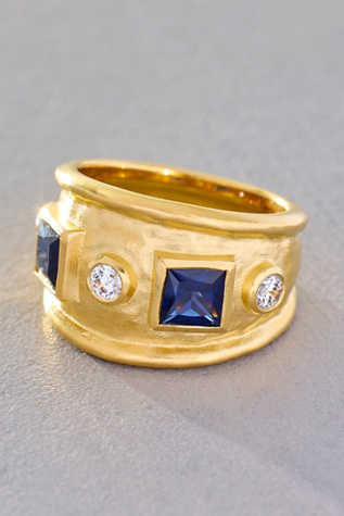 Daisy London Gold Plated Chunky Stone Ring
