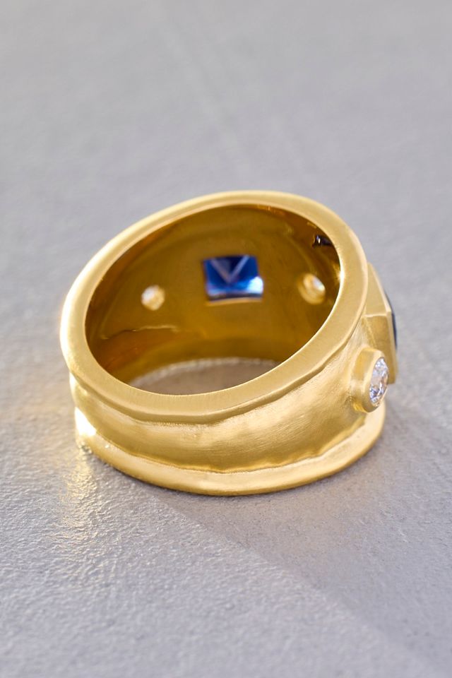Daisy London Gold Plated Chunky Stone Ring #2