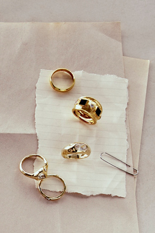 Daisy London Gold Plated Chunky Stone Ring