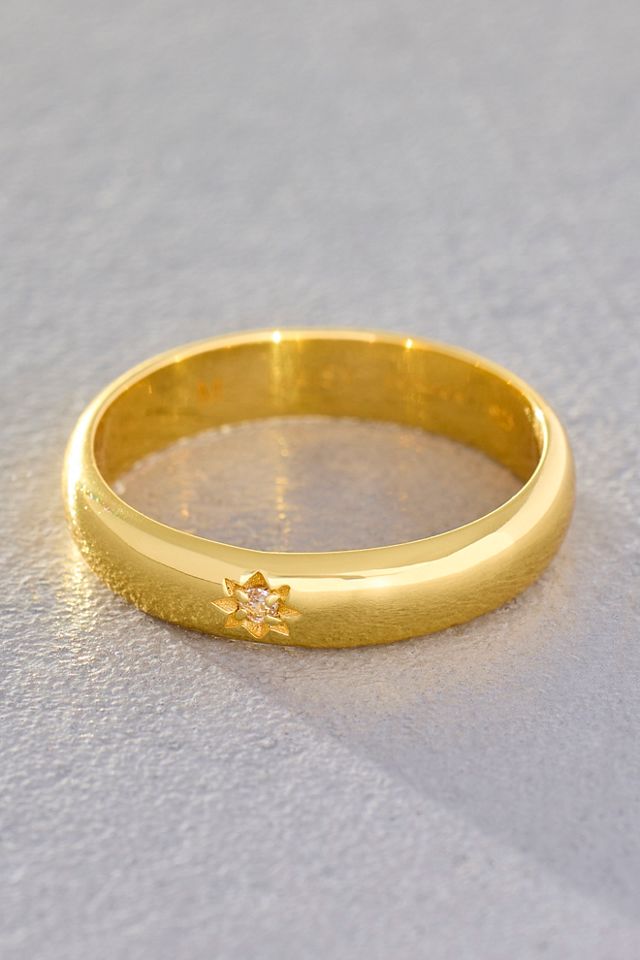 Bague Daisy London Étoile Brillante Plaquée Or #1