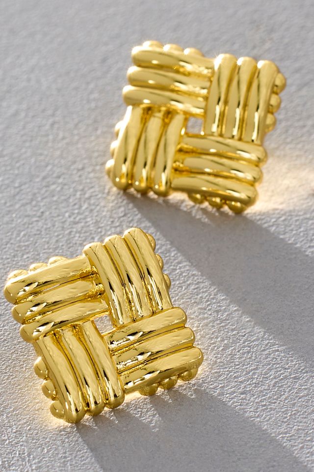 Daisy London Gold Plated Polly Mini Lattice Studs #3