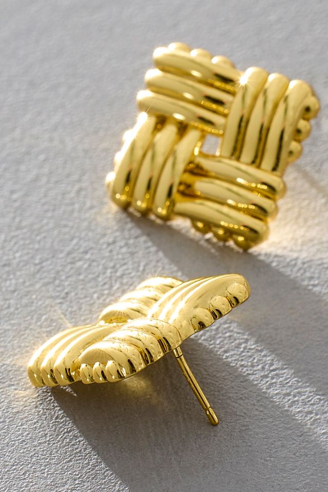Daisy London Gold Plated Polly Mini Lattice Studs #4
