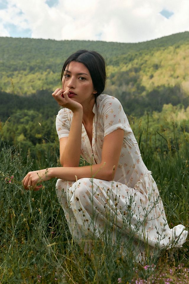 Robe longue à pétales tombants #5