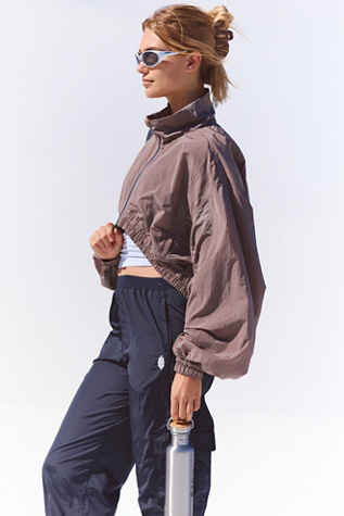 Heat It Up Cropped Nylon Jacket