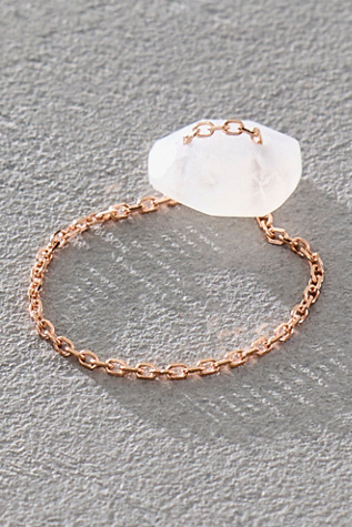 Женское кольцо Sirciam Jewelry Sirciam Moonstone Chain, цвет: Золотой — фото 2