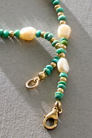 Женский браслет Atma Prema Pearl & Turquoise Bead, цвет: Бирюзовый / Жемчужный — фото 2