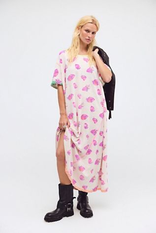 hot pink chiffon maxi dress Square Neck A-Line Wedding Dress in Flowy Chiffon