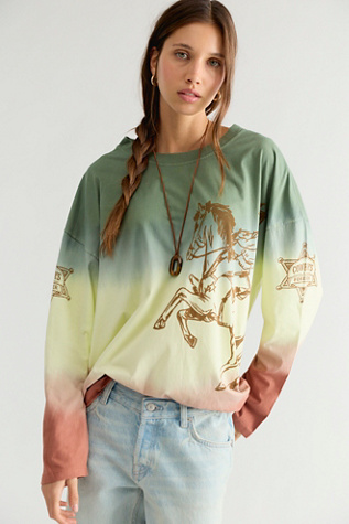 Женская футболка The Tales Cowboys Forever Tie Dye Long Sleeve, цвет: Тай-дай — фото 1