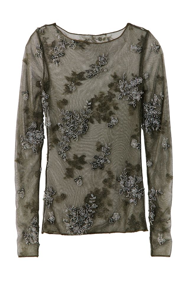 Talk to Me Embellished Long Sleeve Top #4