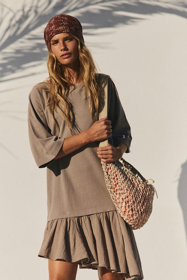 t shirt dress free people Samantha Shirtdress  ROBBIE + CO featuring an oversized Free People Carissa Tee Dress