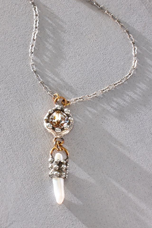 Mikal Winn Crystal Drop Necklace #1