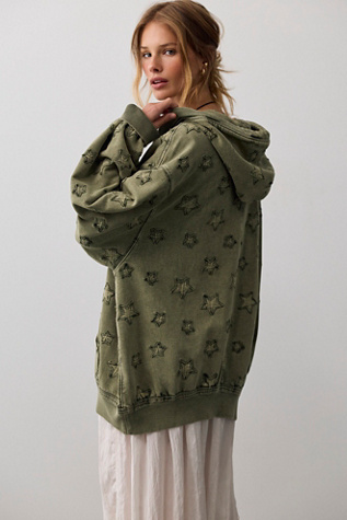 Женское худи We The Free In The Stars Zip-Up, цвет: Армейский — фото 2