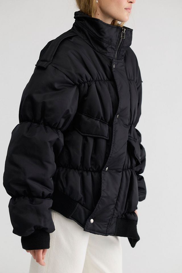 Asparagus Asymmetrical Bomber Jacket #3