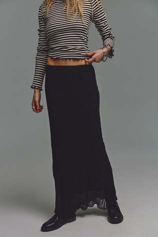 Женская юбка FP One Chloe Solid Maxi, цвет: Чёрный — фото 3