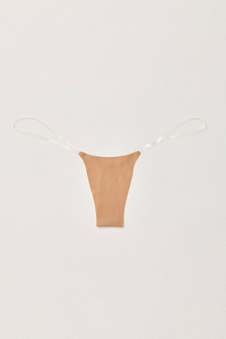 Stringys Invisible Thong at Free People in Tan, Size: S