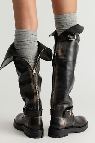 Enid Over-The Knee Moto Boots