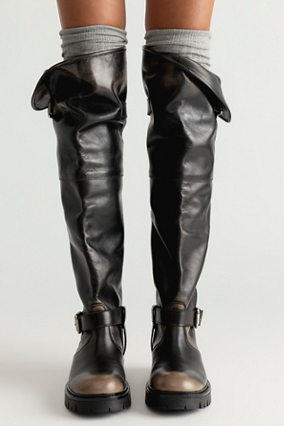 Enid Over-The Knee Moto Boots