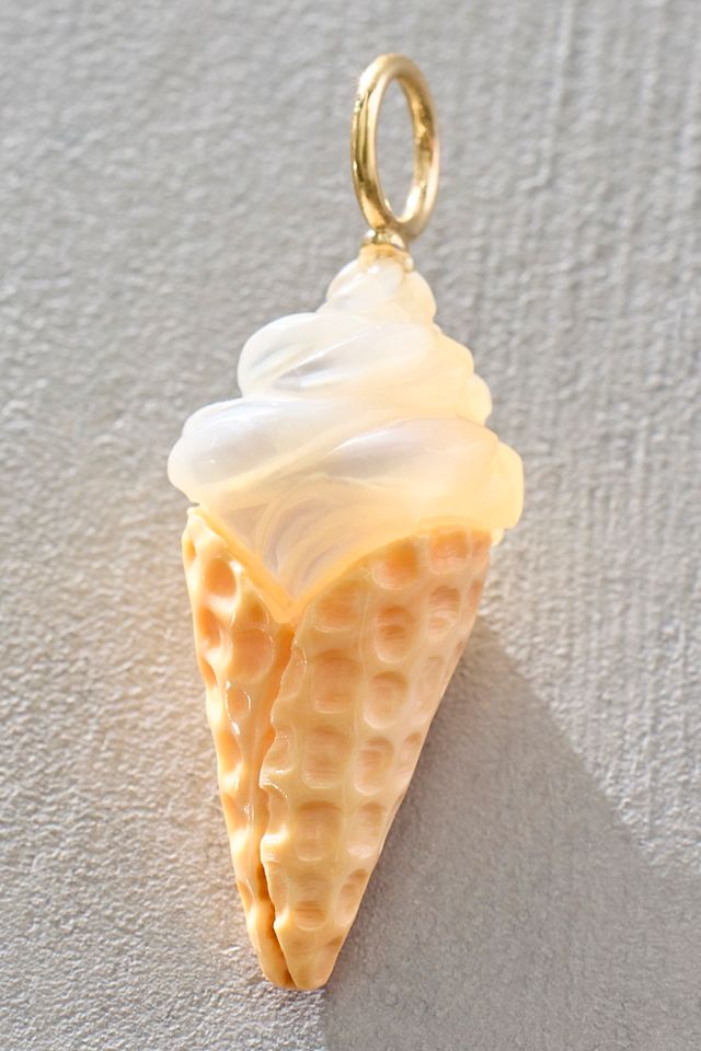Maura Green Vanilla Ice Cream Cone Charm #1