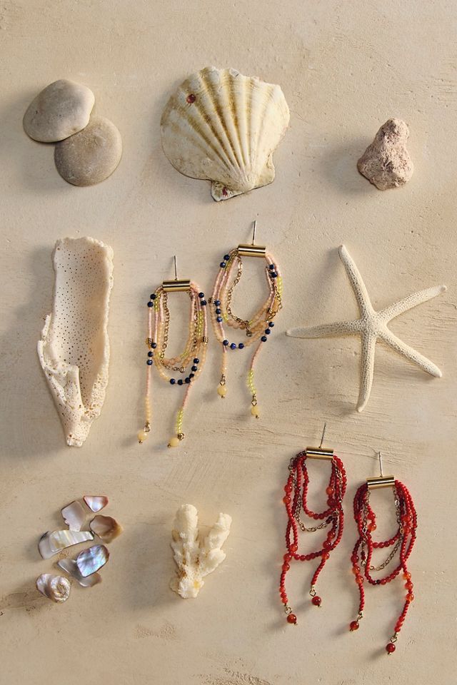 Muse Semi-Precious Stone Beaded Dangle Earrings #4