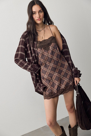 Canal Street Plaid Slip Dress Set