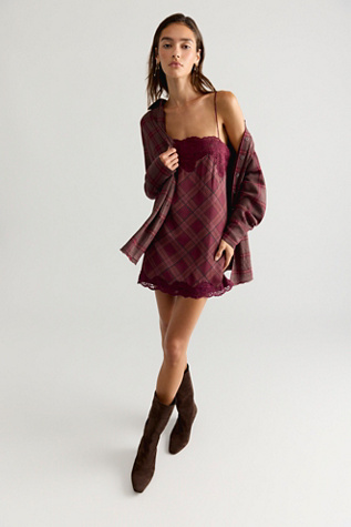 Canal Street Plaid Slip Dress Set
