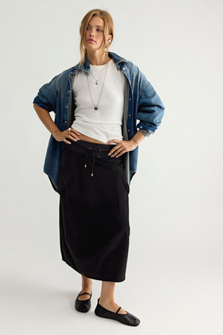 Boom Shankar Cord Guru Midi Skirt