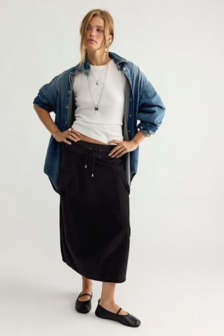 Boom Shankar Cord Guru Midi Skirt