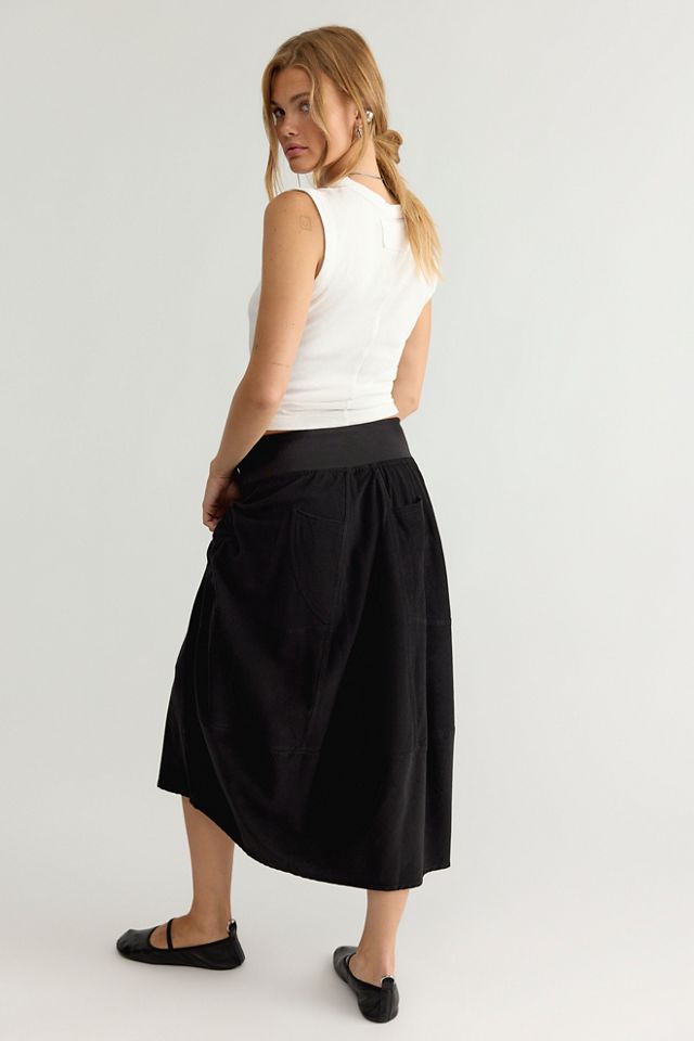 Boom Shankar Cord Guru Midi Skirt #1