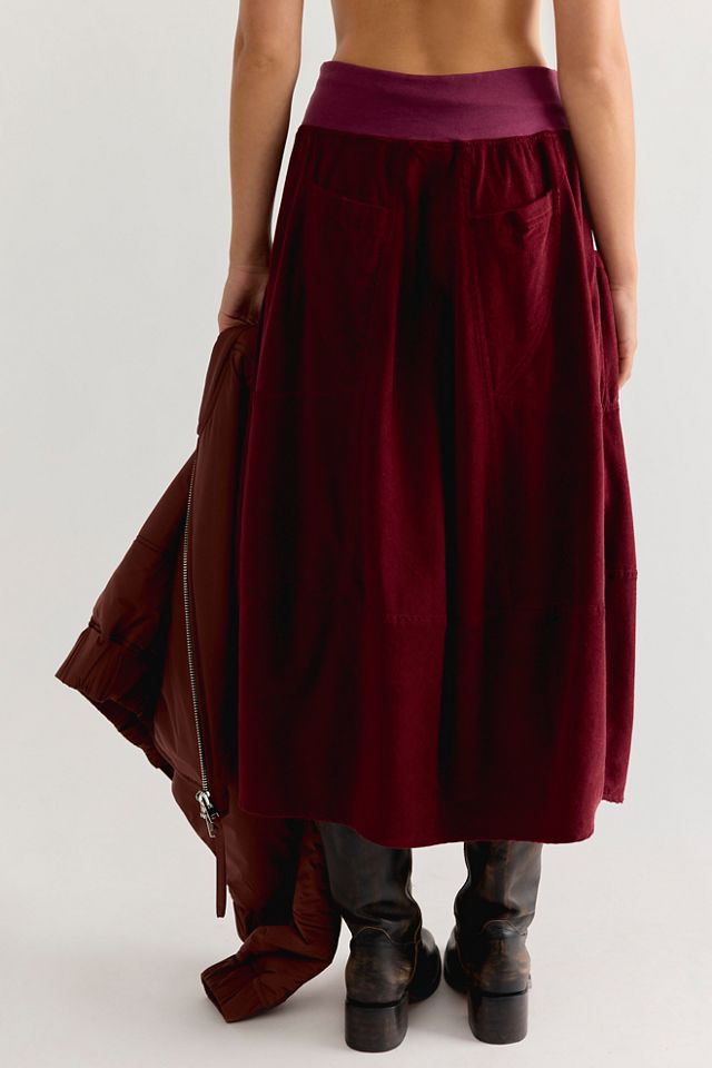 Boom Shankar Cord Guru Midi Skirt #1