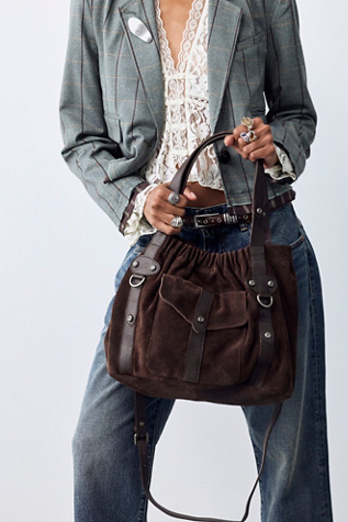 Женская сумка Free People Onyx Hardware Tote, цвет: Шоколадный — фото 6