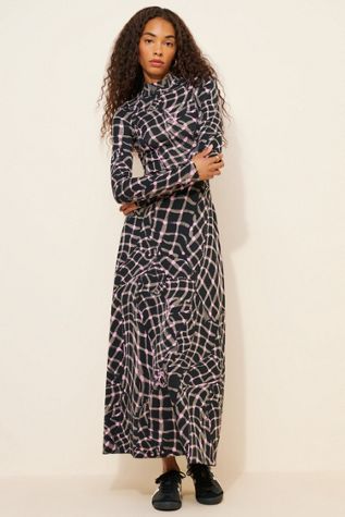 Untitled in Motion Speculus Mock Neck Midi Dress