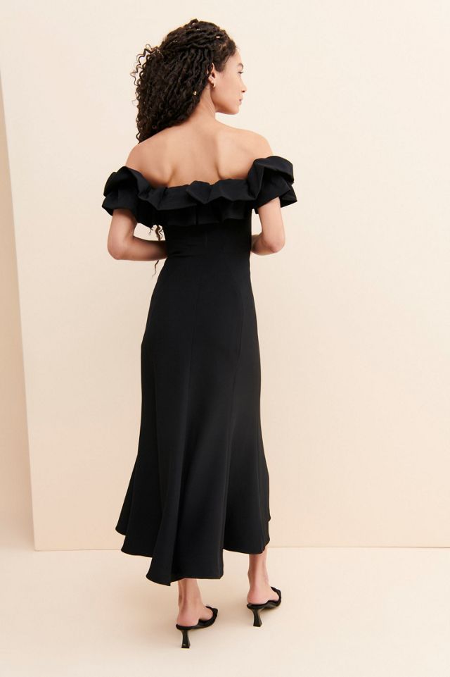 Keepsake Off The Shoulder Ruffle Midi Dress #1